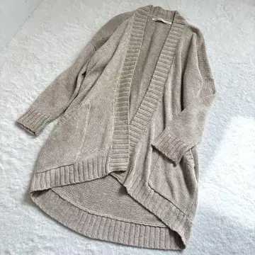 Spick & Span 겉옷 라메 린넨 롱 가디건