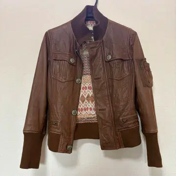 Enigma 양가죽 시프 레더 자켓 집업 블루종 스탠드