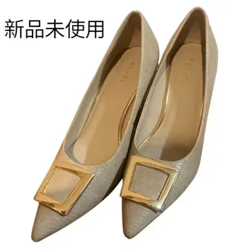 [ 미사용 새상품 ] RANDA 베이지 힐 약 9.5cm 사이즈 24cm