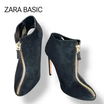 ZARA BASIC 집업 부티 블랙 스웨이드 느낌 하이힐