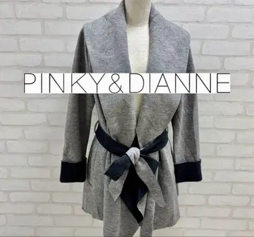 새상품급 PINKY&DIANNE 긴팔 가디건 그레이 블랙 일본제