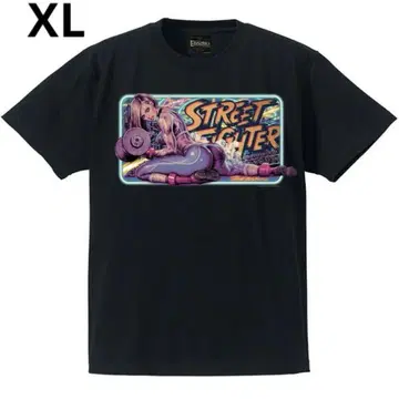 로킹 제리 빈 스트리트 파이터 캐미 T-SHIRT 블랙 XL
