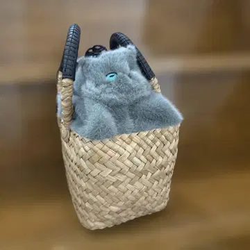 HAYNI 고양이 가방 베이지 그레이 퍼