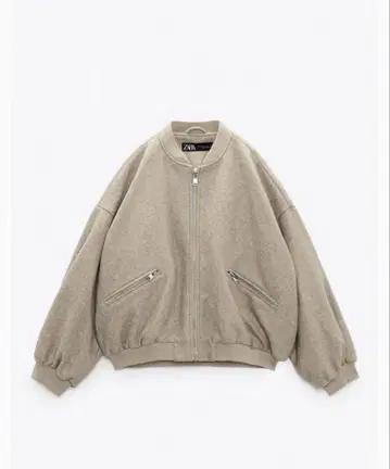 새상품 ZARA 브러쉬 봄버 자켓