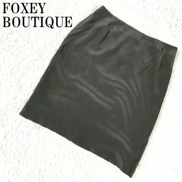 FOXEY BOUTIQUE 스커트 실크 100% 그레이 42 B7162