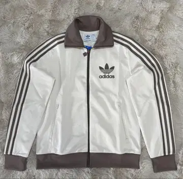 80s 복각 adidas 트랙 자켓 베이지 x 모카 브라운 L 사이즈