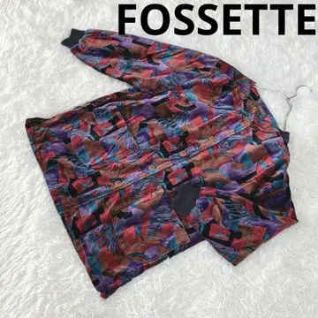 FOSSETTE 포셋 (M~L) 노카라 자켓 올 패턴 레트로 쇼와