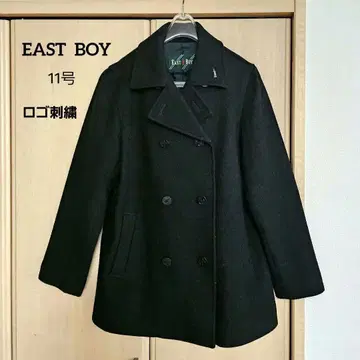 EASTBOY 스쿨 피 코트 로고 자수 블랙 11호