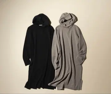 theory luxe 니트 후디 원피스