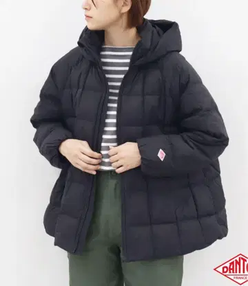 단톤 나일론 타프타 스퀘어 스티치 미들 다운
