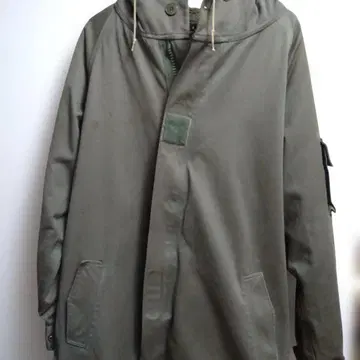 레어 프랑스군 F2 후드티 올리브 그린 후드 부착 모즈 코트