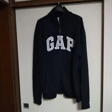 미국제 GAP 블랙 풀 집업 후드티 후드 없음 XL