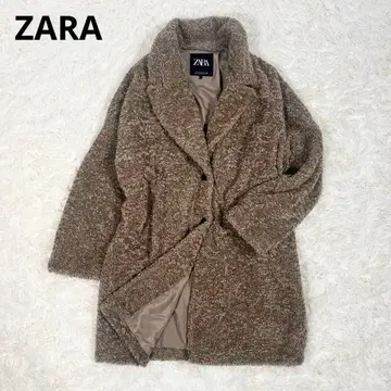 [ 새상품급 ] ZARA 자라 테디베어 코트 보아 롱 숄카라 여배우 옷깃