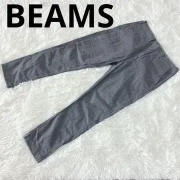 BEAMS 빔즈(L) 캐주얼 팬츠 바지 무지 스트레이트 두꺼운 원단