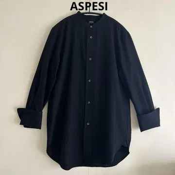 ASPESI 아스펜지 울 셔츠 네이비 이탈리아제 38