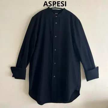 ASPESI 아스펜지 울 셔츠 네이비 이탈리아제 38