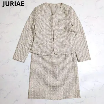JURIAE 포멀 트위드 노카라 셋업 베이지 계열 L 상당
