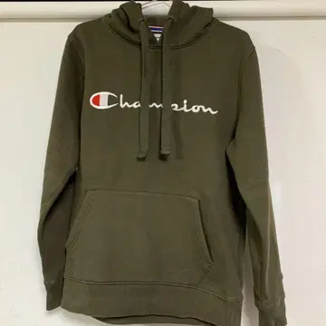 Champion 올리브 후드 부착 후드티 M