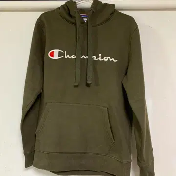 Champion 올리브 후드 부착 후드티 M