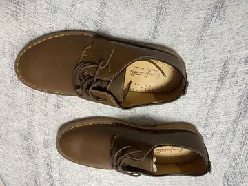 브라운 가죽 레이스업 슈즈