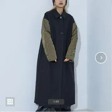 NOMINE 소매 퀼팅 코트
