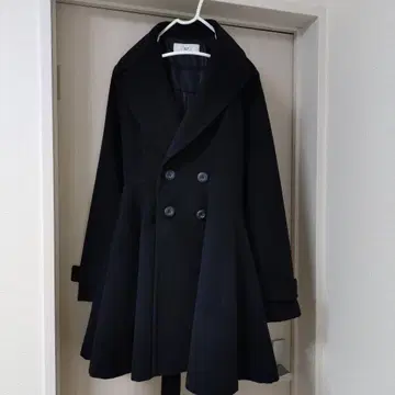 슬라이 플레어 코트 블랙 블랙