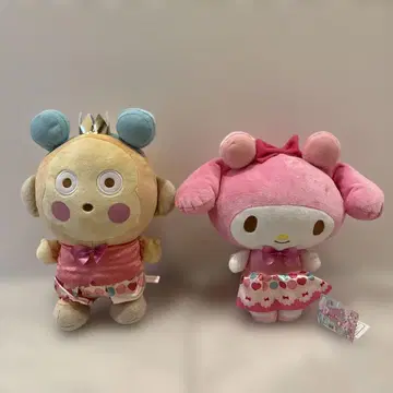 마이멜로디 오사루노몬키치 봉제 인형 2체