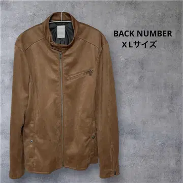 BACK NUMBER 스웨이드풍 자켓 카멜 남성용 XL 사이즈