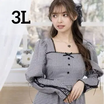 디어마이러브 Rose 소매 레이스업 클래시컬 원피스 3L 빅 사이즈