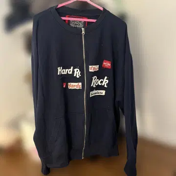 Hard Rock 집업 후드티 네이비