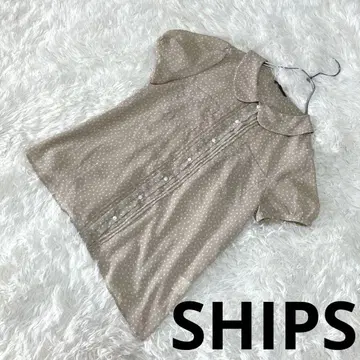 SHIPS 쉽스(S) 반팔 셔츠 블라우스 도트 비침 썸머