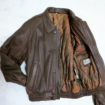 SAN MIRAGE 빈티지 플라이트 자켓 A2 램 가죽 브라운 M