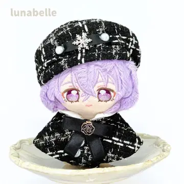 10~12cm 트위드 셋업 블랙 솜인형 옷 앙스타 이츠누이