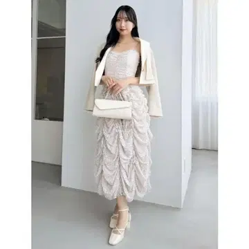 dazzlin 개더 리본 원피스