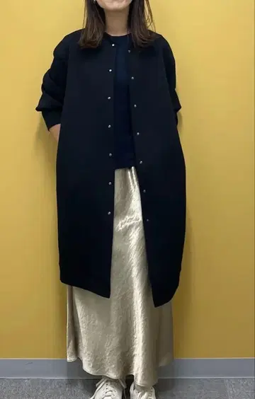 BLUE FRONCE 본딩 코트 블랙