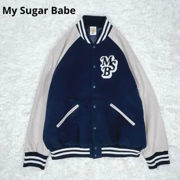 My Sugar Babe 마이슈가베이비 MSB 바시티 자켓 네이비