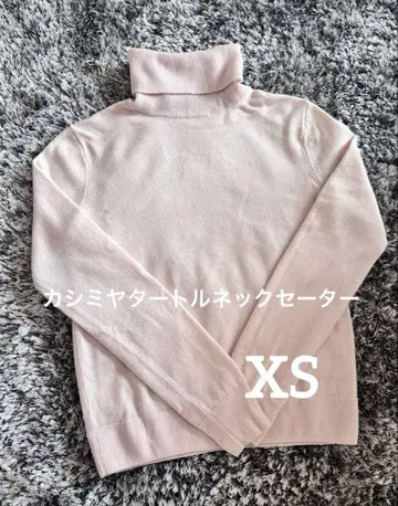 UNIQLO 캐시미어 터틀넥 스웨터 PINK XS
