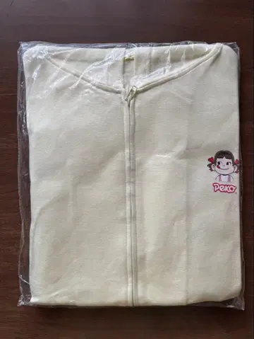 페코짱 집업 후드티 크림색