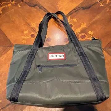HUNTER 올리브 그린 토트백