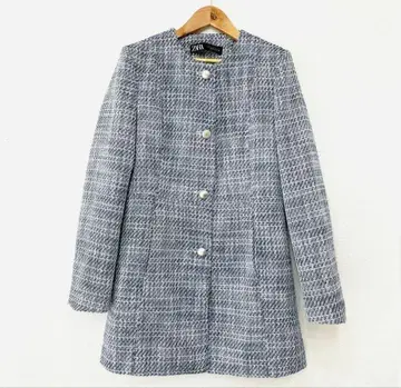 ZARA 트위드 코트 자켓 S 허리 절개