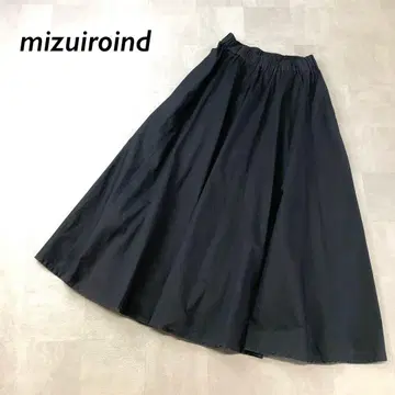 새상품급 mizuiroind 코튼 롱 스커트 허리밴딩 블랙