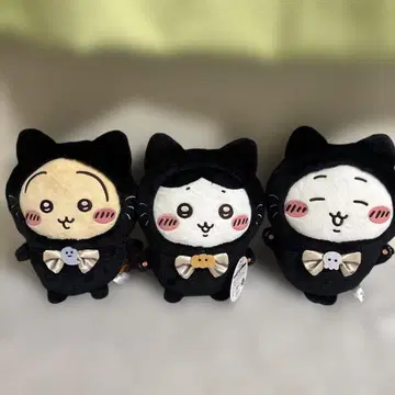[엄청 귀여운] 치이카와 (먼작귀) 검은 고양이 봉제 인형 전 3종 세트