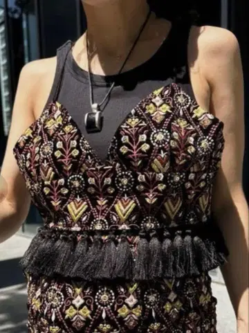 [ Ameri ] INDIA EMBROIDERY BUSTIER