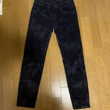 ESCADA 다크 블루 꽃무늬 스키니 팬츠