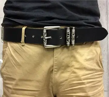 히메지 가죽 40mm 벨트 일본산 새상품 벨트 BK 프리 쿠로하
