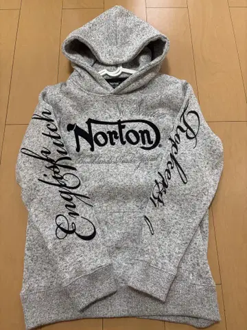 Norton 그레이 후드티 후드 부착