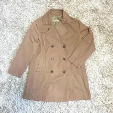 [CROCODILE] 더블 트위스트 코트 브라운 M 얇은 소재