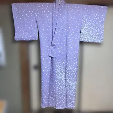 연보라색 꽃무늬 코몬 기모노 10