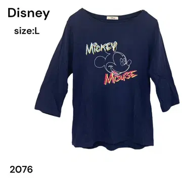 디즈니 Disney T셔츠 긴팔 상의 네이비 미키마우스