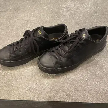 CONVERSE 블랙 레더 스니커즈 26.0cm